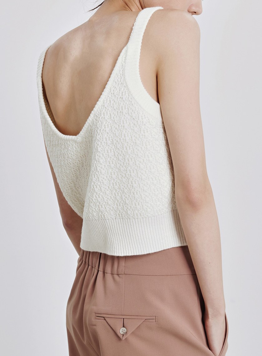 質感羊毛提織兩穿毛衣背心